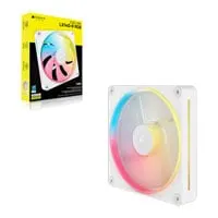 CORSAIR iCUE LINK LX140-R 140mm Reverse Expansion Kit, White, 1x 140mm, Reverse Fan Blades, Magnetic Dome, iCUE Link
