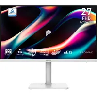 27" MSI PRO MAX 271PHW E14 Monitor, IPS, 1920x1080, 144Hz, Adaptive-Sync, 1ms, 1000:1, HDMI 2.0b / DP 1.2a / USB