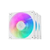 120mm DeepCool FD12 ARGB Fan Triple Pack, PWM, High Airflow, 9 Blades, 400 - 2050 RPM, 63.6 CFM, 26.9dB, White