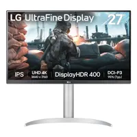 27" LG 27UP650K-W 4K Monitor, IPS, 3840x2160, 5ms, 1200:1, 400cd/m², DisplayHDR400, DP / HDMI / Headphone Out