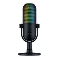 Razer Seiren V3 Chroma 32-bit DSP Microphone, Black, 16mm Condenser Capsule, Supercardioid, 32-Bit Audio DSP, USB Type C