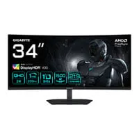 34" Gigabyte G34WQC2 Curved Gaming Monitor, VA, 1500R, 3440x1440, 1ms, 200Hz, FreeSync Premium, 4000:1, HDMI / DP