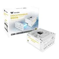 850W Thermaltake Dockpower FI Snow PSU, White, Fully Modular, 80PLUS Gold, Single Rail, 70.8A, PCIe 5.1, ATX 3.1