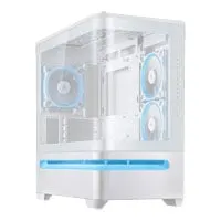ASUS Prime AP202 ARGB Chassis, MicroATX Tower, White, 3x ARGB PWM Fans, USB-C / 3.5mm, mATX / mITX