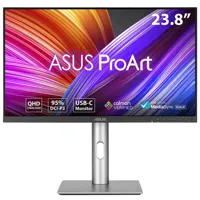 24" ASUS ProArt PA24ACRV QHD HDR Monitor, 95% DCI-P3, 2560x1440, 75Hz, 400cd/m Peak Brightness, HDMI/DP1.4/USB-C