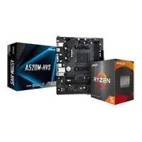 ASRock A520M-HVS + AMD Ryzen 5 5500, 6 Core, 12 Threads, 3.6GHz, 4.2GHz Boost, AM4, DDR4, GbE, USB 3.2, mATX
