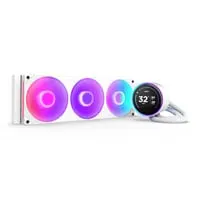 NZXT Kraken Elite 360 RGB White, 360mm All-In-One Hydro CPU Cooler, 3x 120 RGB Fans, 2.72" IPS Screen, Intel/AMD