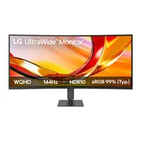 34" LG UltraWide Curved Monitor, VA, 1800R, 3440 x 1440, 144Hz, FreeSync Premium, 5ms, HDR10, HDMI 2.0 / DP 1.4