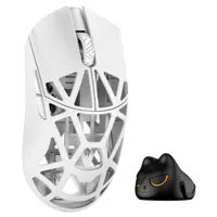 WLMOUSE Beast X Pro Solid Sides Gaming Maus, Omron Optical Switches - weiß