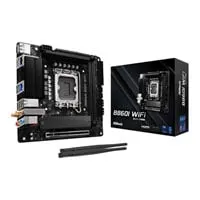 ASRock B860I WiFi, Intel B860, LGA1851, DDR5, PCIe 5.0, 2x M.2, GbE, 2.5GbE, Wi-Fi 6E, USB 3.2 Gen2x2, mITX