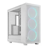 Fractal Design Epoch XL RGB Mid Tower Chassis, White, 3x RGB Fans, USB 3.2, Back-Connect, mITX / mATX / ATX / E-ATX