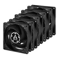 5x 80mm Arctic P8 PWM PST Cooling Fans, 5 Blade, Static Pressure, Up to 3000rpm, Fluid Dynamic Bearing, Black, 3-Pin