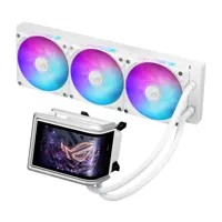 ASUS ROG Ryuo IV 360 ARGB AIO Liquid CPU Cooler with 6.67" Curved AMOLED Display - White