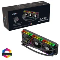 Pro Glacier 360mm LCD Temperature Display AIO Liquid Cooler - Black - CIT-PRO-GLB-360-LCD