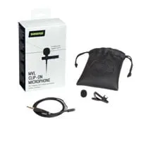 Shure MOTIV MVL Omnidirectional Lavalier Microphone with 1/8" TRRS Plug and Accessories