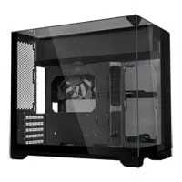 Lian Li O11 Vision-M Chassis, Black, Dual Chamber Mid Tower, 1 x 140mm Fans, USB 3.2 / 3.5mm, mATX / mITX
