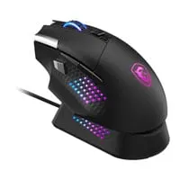 MSI Versa Pro Wireless Gaming Mouse + Dock, Black, RGB, Optical, PixArt PAW-3395, OMRON Switches, 2.4 GHz / BT5.3 / USB