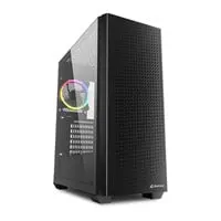 Sharkoon VS9 RGB Chassis, Black, Mid Tower, 3 x 120mm Fans (1 x ARGB), USB 3.0 / USB 2.0 / 3.5mm, ATX / mATX / mITX