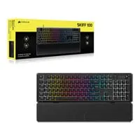 CORSAIR SKIFF 100 Wired Gaming Keyboard, Full Size, Black, RGB, Membrane / Rubber Dome, USB-A, UK