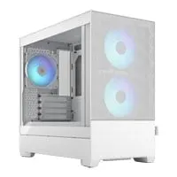 Fractal Pop Mini Air RGB, White, MicroATX Chassis w/ TG Window, 3x 120mm RGB Fans, USB 3.0, mATX/mITX