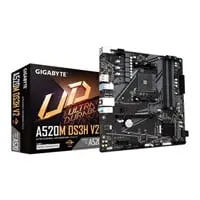 Gigabyte A520M DS3H V2, AMD A520, AM4, DDR4, SATA3, M.2, Realtek GbE, USB 3.2 Gen1, mATX