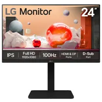LG 24BA450-B 24" Class Full HD LED Monitor - 16:9 - Black