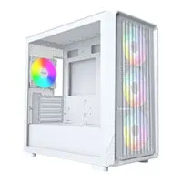 Montech X5M, White, mATX Chassis Tempered Glass, 4 x 120mm ARGB Fans, USB 3.0, mATX / mITX
