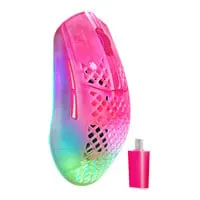SteelSeries Aerox 3 Gen 2 Gaming Mouse, Magenta, TrueMove Sensor, 26K DPI, 6 Buttons, 68g, USB / BT / 2.4GHz