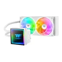 Thermaltake TH240 V3 ARGB AIO Hydro CPU Cooler, White, 2 x 120mm ARGB Fans, Infinity Mirror Display, Intel / AMD