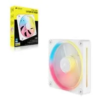 CORSAIR iCUE LINK LX120-R 120mm Reverse Expansion Kit, White, 1x 120mm, Reverse Fan Blades, Magnetic Dome, iCue Link