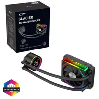 Pro Glacier 120mm 235W TDP Liquid Cooler With Temperature Display - Black - COCITPROWCAIO120LCDB