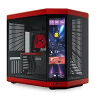 HYTE Y70 TOUCH 14.9" Infinite Dual Chamber Mid-Tower ATX Case - Black Cherry - CS-HYTE-Y70TTI-RB