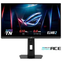 24.1" ASUS ROG Strix XG248QSG Ace, Super TN, 1920x1080, 0.1ms, 610Hz, FreeSync Premium, 1000:1, 400cd/m², HDR, HDMI / DP