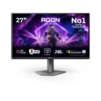 27" AOC AGON PRO AG276UZD Gaming Monitor, QD-OLED, 3840 x 2160, 240Hz, G-Sync Compatible, 0.03ms, HDMI 2.1 / DP 2.1
