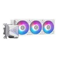 MSI MAG CoreLiquid I360 AIO Liquid Cooler, 3x 120mm ARGB Fans, Aluminium, 360mm Radiator, Intel/AMD, MSI Mystic, White