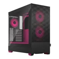 Fractal Pop Air RGB, Black/Magenta, Mid Tower Chassis w/ TG Window, 3x 120mm RGB Fans, USB 3.0, ATX/mATX/mITX
