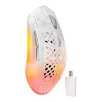 SteelSeries Aerox 3 Gen 2 Gaming Mouse, Ghost, TrueMove Sensor, 26K DPI, 6 Buttons, 68g, USB / BT / 2.4GHz