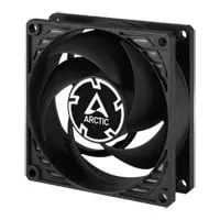80mm Arctic P8 Silent, 5 Blade, Static Pressure Fan, 1600rpm, 15.6CFM, Fluid Dynamic Bearing, Black/Black, 3-Pin