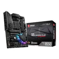 MSI MPG B550 GAMING PLUS, AMD B550, S AM4, DDR4, SATA3, PCIe 4.0, Dual M.2, CrossFire, GbE, USB 3.2 Gen2 A+C, ATX