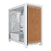 CORSAIR FRAME 4000D Wood RS Chassis, White, Mid Tower, 3 x RS120 PWM Fans, USB-C / 3.5mm, E-ATX / ATX / mATX /