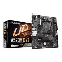 Gigabyte A520M K V2, AMD A520, AM4, DDR4, SATA3, M.2, Realtek GbE, USB 3.2 Gen1, mATX