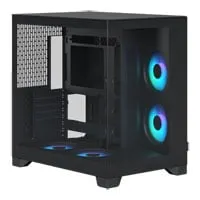 Fractal Pop 2 Vision RGB Chassis, Black, Dual Chamber, Mid Tower, 4 x 120mm RGB Fans, USB / 3.5mm, EATX - mITX