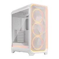 Fractal Design Meshify 3 Amb Pro, White, Mid Tower w/ Light TG, 3x 140mm Fans, USB 3.2 Gen2, E-ATX / ATX / mATX/ mITX