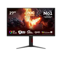 AOC Q27G4ZD 26.5" Quad HD QD-OLED 280Hz 0.03ms HDR400 G-Sync Height Adjustable Gaming Monitor