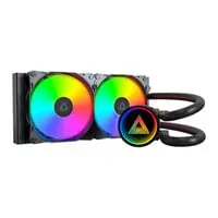 Montech LightFlow ARGB 240, Black, 240mm AIO Hydro CPU Cooler, 2x 120mm ARGB PWM Fans, Intel / AMD