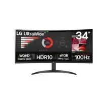 LG Ultrawide 34WR50QK-B 34" Class UWQHD Curved Screen LCD Monitor - 21:9 - Black