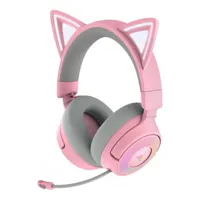 Razer Kraken Kitty V3 Pro Wireless Gaming Over-Ear Headset with Chroma RGB - Quartz Pink