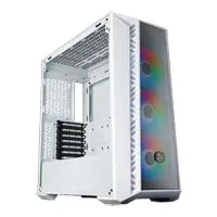 Cooler Master MasterBox 520 Mesh White ARGB Mid Tower TG Chassis, 3x 120mm ARGB Fan, mITX, mATX, ATX, E-ATX