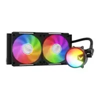 Valkyrie A240 AIO Hydro CPU Cooler, Black, ARGB, 2 x 120mm A12 ARGB fans, 4-Pin + 3-Pin, Intel / AMD