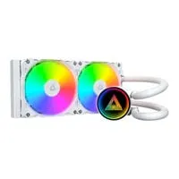 Montech LightFlow ARGB 240, White, 240mm AIO Hydro CPU Cooler, 2x 120mm ARGB PWM Fans, Intel / AMD